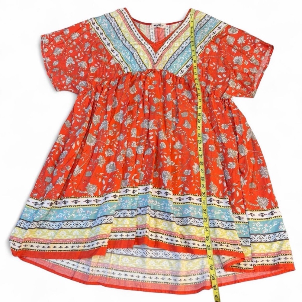 Haptics Floral Boho Peasant Dress Women’s 3X Festival Vacation Summer Colorful - Picture 7 of 7